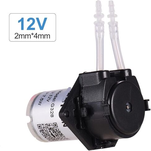 G328 DC 12V المضخة التمعجية مياه مياه مياه مضخة السائل السائل تبرز وظيفة انتشار الذات لمختبر حوض السمك 1PCS (2mmx4mm ملم) in Saudi Arabia