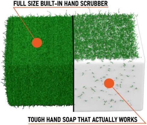 Bar Soap With Built-In Hand Scrubber - Heavy Duty Hand Cleaner for Auto Mechanics & Industrial Work - Easy Cleans Grease, Oil, Paint & More - All Natural With Aloe Vera - 6 Pack in Saudi Arabia