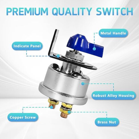 High Current Battery Disconnect Switch 200A,12-48V Battery Power Cut Off Isolator Switch with Face Plate for Car Yacht ATV RV Truck(Red) in Saudi Arabia