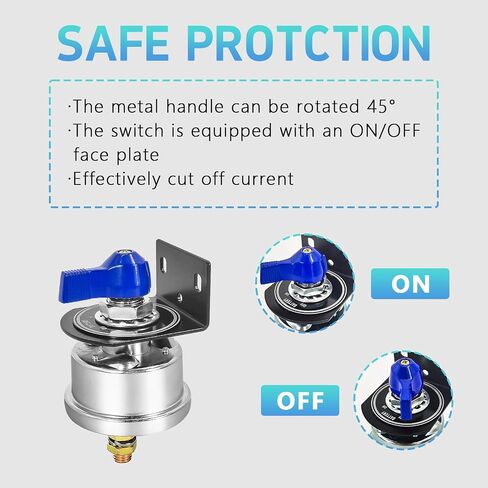 High Current Battery Disconnect Switch 200A,12-48V Battery Power Cut Off Isolator Switch with Face Plate for Car Yacht ATV RV Truck(Red) in Saudi Arabia