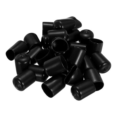 Uxcell 88pcs أغطية نهاية المطاط ، 10.5 ملم (7/16 ") معرف الدائرة المسمار حماة المسمار مرنة تغطي الأغطية لبراغي أنبوب أنبوب معدني ، أسود in Saudi Arabia