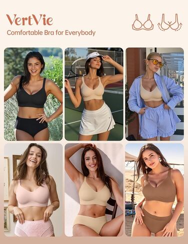 Vertvie Bras for Women No Underwire Wireless Up Up Seamfless Compleice Compans Sports Sports Eday in Saudi Arabia
