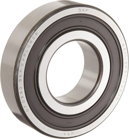 SKF 6310 2RSJEM Medium Series Deep Groove Ball Bearing, Deep Groove Design, ABEC 1 Precision, Double Sealed, Contact, Steel Cage, C3 Clearance, 50mm Bore, 110mm OD, 27mm Width, 8540lbf Static Load Capacity, 13900lbf Dynamic Load Capacity in Saudi Arabia