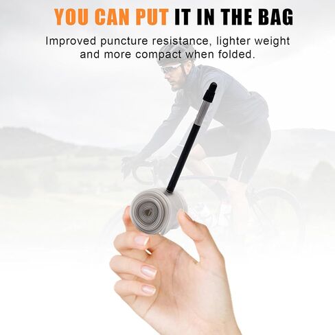 حزمة من 3 TPU Road Bike Bike Tubes 700C متوافقة مع 700x18c-32c Presta 85mm Tires + Tyre Lever & Repair Kit in Saudi Arabia