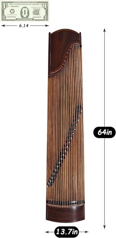 الصينية Zither ، Guzheng ، صينية صينية ، Gu Zheng ، خشب المسن يدويًا ، صوت حرفي 20 عامًا ، صوت طبيعي in Saudi Arabia