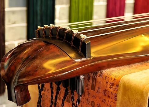 أداة الصينية Gu Qin ، أداة صينية ، Guqin ، Qin ، خشب المسن يدويًا ، صوت حرفي 20 عامًا ، صوت طبيعي in Saudi Arabia