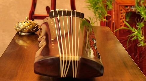 أداة الصينية Gu Qin ، أداة صينية ، Guqin ، Qin ، خشب المسن يدويًا ، صوت حرفي 20 عامًا ، صوت طبيعي in Saudi Arabia