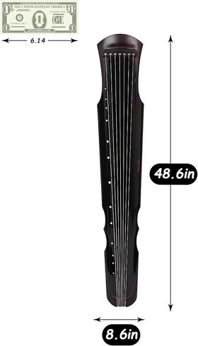 أداة الصينية Gu Qin ، أداة صينية ، Guqin ، Qin ، خشب المسن يدويًا ، صوت حرفي 20 عامًا ، صوت طبيعي in Saudi Arabia