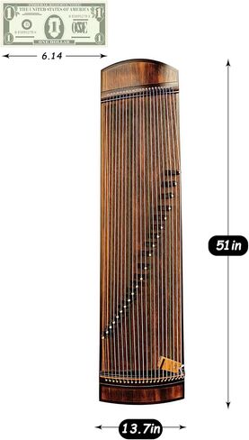 Chinese Zither, Guzheng, Chinese Instrument, Gu Zheng, Handcarved Aged Wood, 20-Yr Artisan Crafted, Natural Sound in Saudi Arabia
