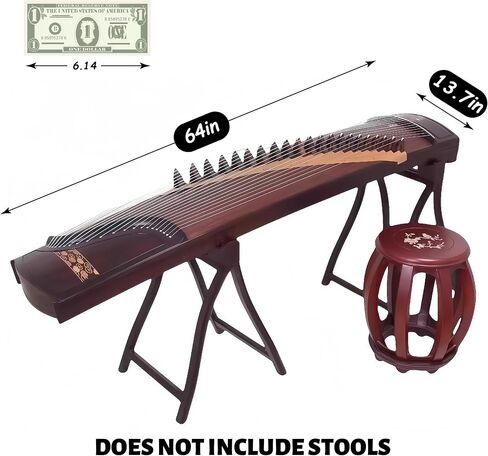 الصينية Zither ، Guzheng ، صينية صينية ، Gu Zheng ، خشب المسن يدويًا ، صوت حرفي 20 عامًا ، صوت طبيعي in Saudi Arabia