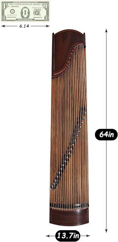 الصينية Zither ، Guzheng ، صينية صينية ، Gu Zheng ، خشب المسن يدويًا ، صوت حرفي 20 عامًا ، صوت طبيعي in Saudi Arabia
