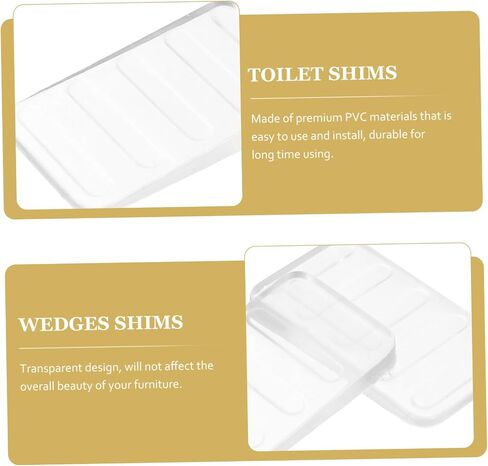 ARTIBETTER 8Pcs Transparent Furniture Leveling Shims Toilet Stabilizers for Uneven Surfaces for Cabinets and Tables Stackable Design for Custom Height in Saudi Arabia