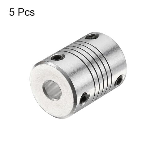 uxcell 5 Pcs Aluminum Alloy Shaft Coupling 6mm to 7mm, Flexible Coupling Motor Connector Joint, Stepper Motor Coupler for CNC Machine & 3D Printer (L25xD19) in Saudi Arabia
