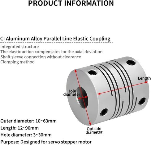 Coupling Aluminum All-Gold Parallel Wire Coupling Encoder Motor Connection Groove Type Coupling CI-38X41(CI-38X41-10x14) in Saudi Arabia