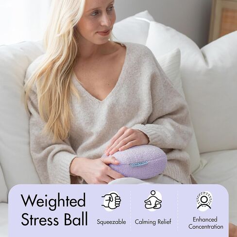 Quiet Mind 1.5 lb Weighted Stress Squeeze Ball – Soft Squishy Fidget Gadget for Adults – Help Relieve Stress, Anxiety, Tension - Promotes Focus, Clarity - Sensory Ball for Desk, Office, or Home Use in Saudi Arabia
