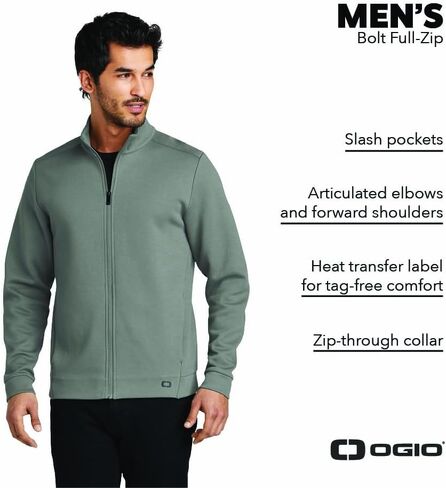 Ogio للجنسين بولت zip full | سترة مزدوجة متماسكة للرجال والنساء ، طبقة منظمة للعمل والارتداء غير الرسمي in Saudi Arabia