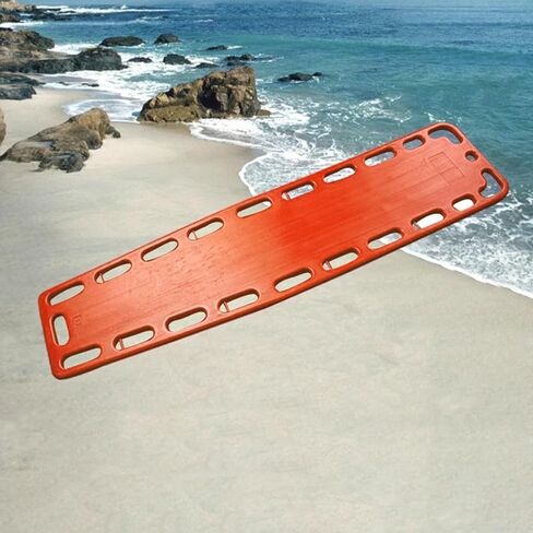 Adjustable Spine Board for Patients, Reusable Water-Resistant Stretcher with Safety Straps, CPR Backboard for First Responders – Emergency Rescue Equipment (Red) in Saudi Arabia
