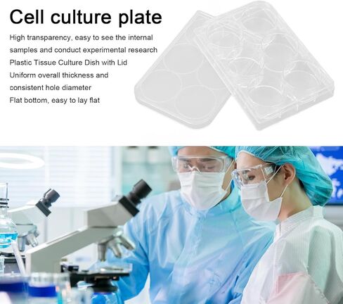 ANGGREK Culture Plate 10pcs Heavy Duty High Transparent Flat Bottom Culture Plate Durability Convenient Thickness Uniform for Experiments (12 Well) in Saudi Arabia