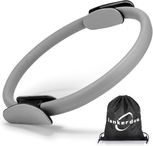 Pilates Ring Fitness Circle 14" Yoga Rings Magic Circle with Dual Padded Handles for Toning Arms, Thighs/Legs & Core，Home Exercise Equipment ﻿ in Saudi Arabia