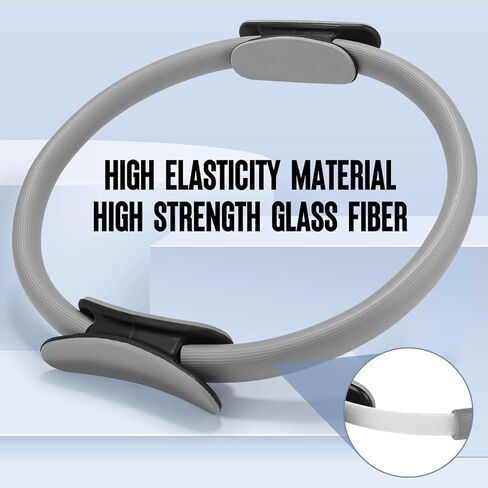 Pilates Ring Fitness Circle 14" Yoga Rings Magic Circle with Dual Padded Handles for Toning Arms, Thighs/Legs & Core，Home Exercise Equipment ﻿ in Saudi Arabia