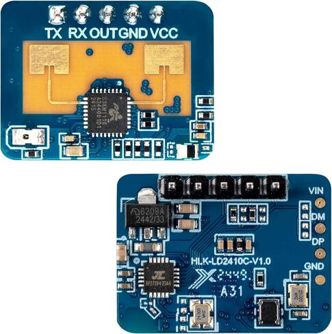 3 PCS LD2410C Sensor Module HLK-LD2410 Human Presence Radar LD2410 Millimeter Wave Radar Sensor Module Non Contact 24GHz ISM Band Serial Port IO Level Output in Kuwait