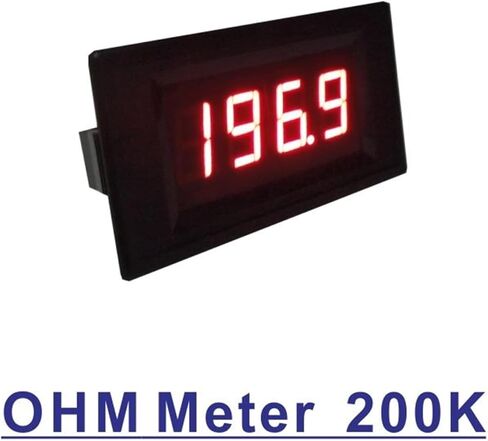 200KΩ OHMMETER LED 3-1/2 3.5 الرقمية قارئ قارئ مقياس المقاومة أوم مقياس المقاومة المقاوم مقاوم المقاوم in Saudi Arabia