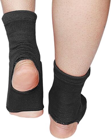 Muay Thai Ankle Support Wraps Ankle Brace Socks Training Gear Foot Guard Foot Braces Ankle Protector for Kickboxing Taekwondo, Black L in Saudi Arabia