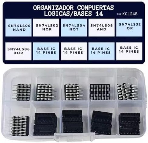 48pcs 6 Values Integrated Circuit chip Assortment Kit 74LS02 74LS00 Low Power Schottky Logic IC Single Precision Timer by DIY in Saudi Arabia
