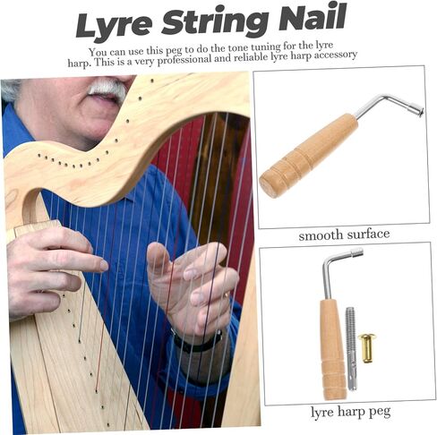 Laiya Piano String Harp Tuning Tool Lyre Harp String Accessory Lyre and Pegs in Saudi Arabia