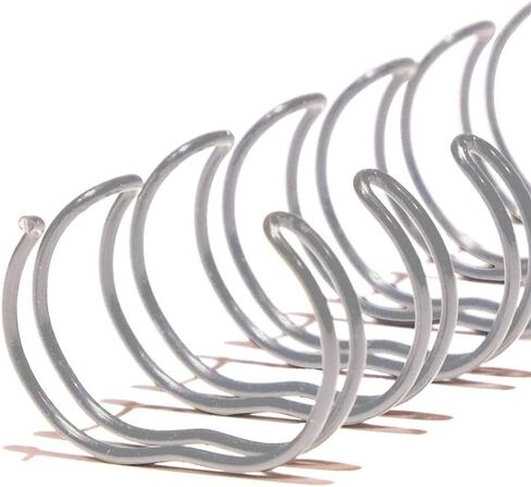 TruBind 6mm (1/4 in.) Double Loop Binding Spines | 11 in. Length for Letter Size or Smaller Projects | 3:1 Pitch | 30 Sheet Binding Capacity | Black | 100 Pack in Saudi Arabia