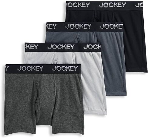 Jockey Boys' Underwear Cotton Blend Boxer Brief - 4 Pack in Saudi Arabia