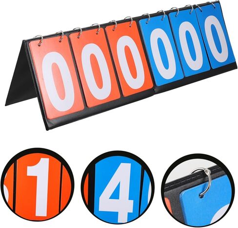 Multi-Function Tabletop Scoreboard Flipper 6-Character Portable Score Board for Basketball Football and Volleyball Games Foldable Design for Sports Competitions in Saudi Arabia