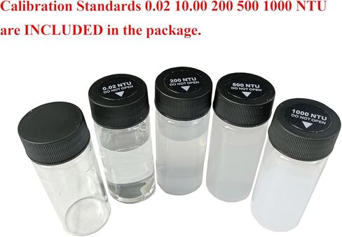 Digital Turbidity Meter Portable Turbidimeter Turbidity Analyzer with Calibration Standards Solution 0.02 10.00 200 500 1000 NTU 2 to 5 Points Calibration 4 Selectable Turbidity Units USB Interface in Saudi Arabia