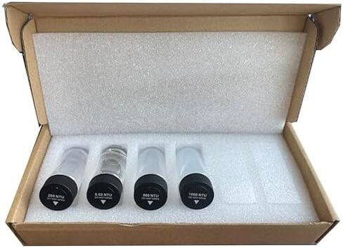 Turbidity Calibration Solution Kit with 4 PCS Solution Range 0.02NTU 200NTU 500NTU 1000NTU for TB200 Benchtop Turbidity Meter Test in Saudi Arabia
