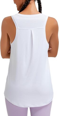 تشغيل فتاة Racerback يدير قمم دبابات اليوغا الرياضية للنساء ، وقمصان دبابات تجريب بلا أكمام in Saudi Arabia