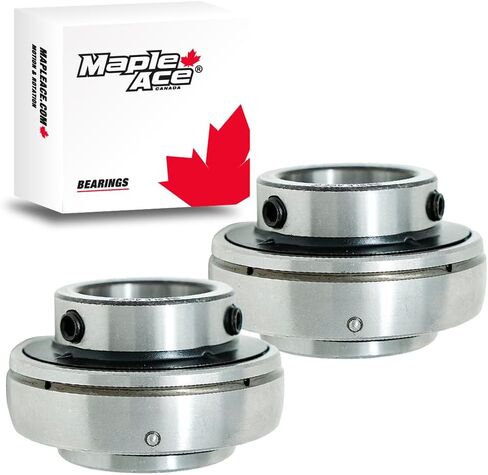 Maple Ace UC207-22 INSERT تحمل 1-3/8 "يتحمل ، OD كروي مع مسامير محددة وثقب التشحيم in Saudi Arabia
