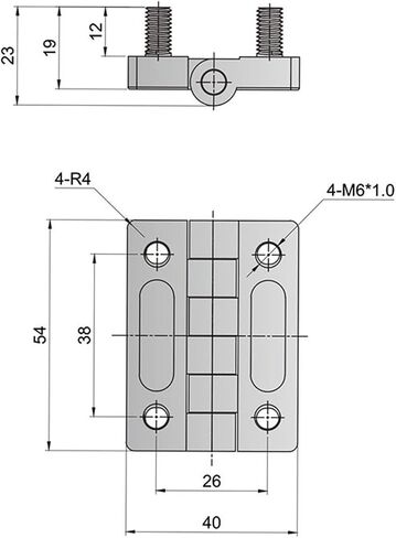SK2-016 Industrial Electrical Cabinet Butt Hinges for Hardware Silver Door Boxes 1Pcs in Saudi Arabia