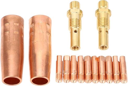 Welding Gas Nozzles 14PCS Set Welding Accessory Kit 10PCS Electrode 2PCS 1/2in Gas Nozzles and 2PCS 35-50 Gas Diffuser for Magnum 100L in Saudi Arabia