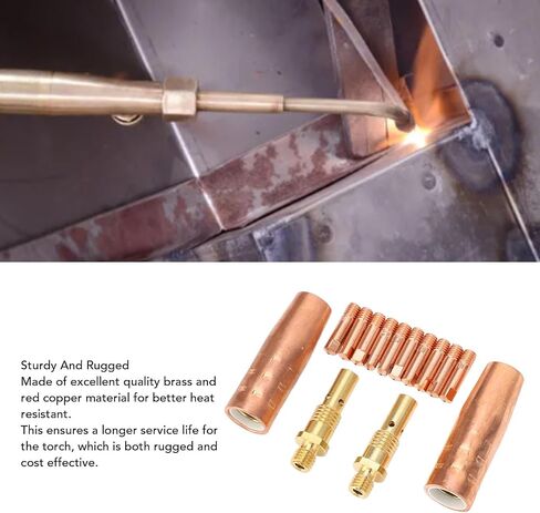 Welding Gas Nozzles 14PCS Set Welding Accessory Kit 10PCS Electrode 2PCS 1/2in Gas Nozzles and 2PCS 35-50 Gas Diffuser for Magnum 100L in Saudi Arabia