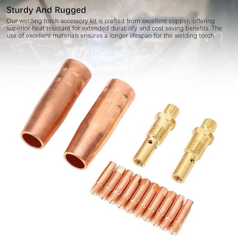 Welding Gas Nozzles 14PCS Set Welding Accessory Kit 10PCS Electrode 2PCS 1/2in Gas Nozzles and 2PCS 35-50 Gas Diffuser for Magnum 100L in Saudi Arabia