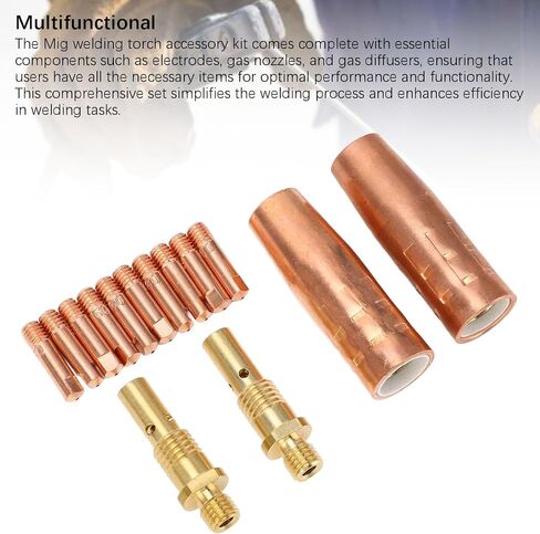 Welding Gas Nozzles 14PCS Set Welding Accessory Kit 10PCS Electrode 2PCS 1/2in Gas Nozzles and 2PCS 35-50 Gas Diffuser for Magnum 100L in Saudi Arabia
