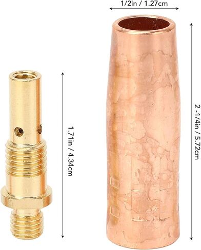 Welding Gas Nozzles 14PCS Set Welding Accessory Kit 10PCS Electrode 2PCS 1/2in Gas Nozzles and 2PCS 35-50 Gas Diffuser for Magnum 100L in Saudi Arabia