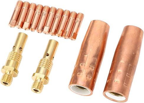 Welding Gas Nozzles 14PCS Set Welding Accessory Kit 10PCS Electrode 2PCS 1/2in Gas Nozzles and 2PCS 35-50 Gas Diffuser for Magnum 100L in Saudi Arabia