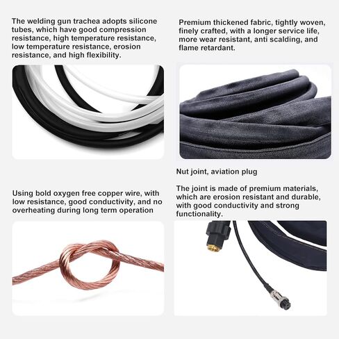 TIG TIG Torch QQ150A 4M TIG Torch Torch Kit Air Argon Argon Welding Torch مع غطاء قماش أنبوب السيليكون in Kuwait