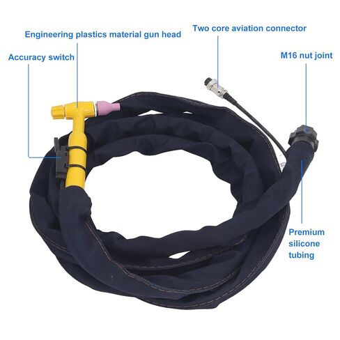 TIG TIG Torch QQ150A 4M TIG Torch Torch Kit Air Argon Argon Welding Torch مع غطاء قماش أنبوب السيليكون in Kuwait
