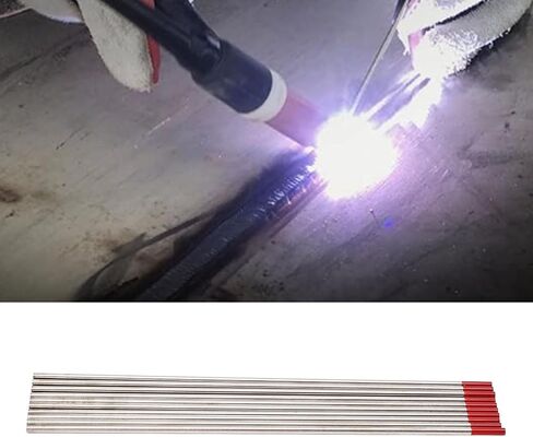 أقطاب TIG لحام التنغستن 10pcs TIG لحام أقطاب التنغستن 1/16 ملحقات تجهيزات اللحام نصيحة حمراء 1.6 مم 150 مم in Saudi Arabia