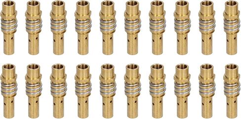 20Pcs Welding Torch Nozzle Tip Holder Gas Diffuser for MIG MAG Guns Female Thread 15AK Made of Brass Highly High Temp Excellent Conductivity Easy Installation 42mm Length in Saudi Arabia