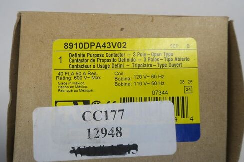Square D 8910DPA43V02 الموصل 40A 120V-AC 20HP SER B D585396 in Saudi Arabia