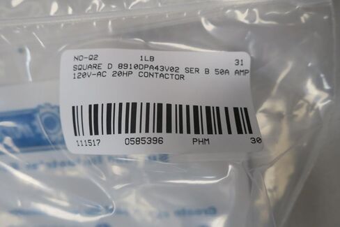 Square D 8910DPA43V02 الموصل 40A 120V-AC 20HP SER B D585396 in Saudi Arabia