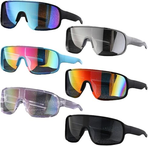 6 Pack Sports Sunglasses for Men and Women, UV400 Protection, Lightweight & Non-Slip for Cycling Sunglasses, Golfing Running Volleyball Hiking Outdoor Sports Family in Saudi Arabia